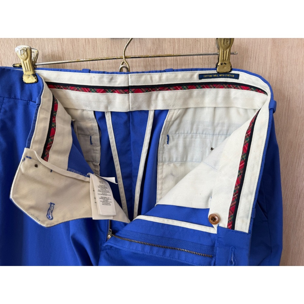 Polo Ralph Lauren Mens Royal Blue Cotton Twill Stretch Chino Pants 35x26 - Picture 5 of 5